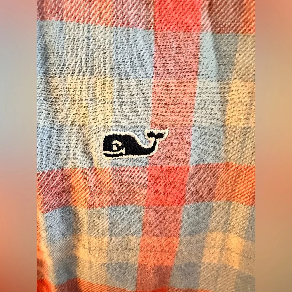 Vineyard Vines Kids Whale Button-Down Shirt | Size 16B | Red/Blue - Picture 3 of 5